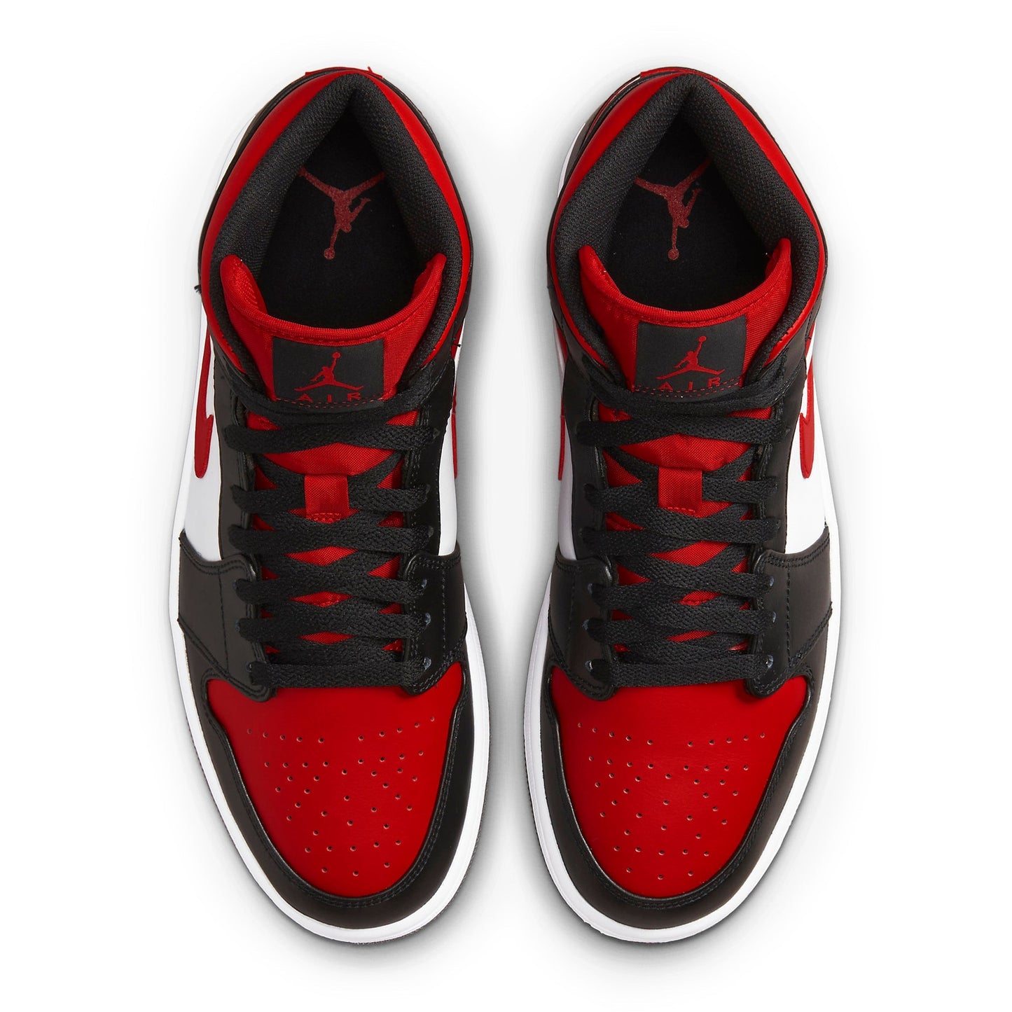 Jordan 1 Mid Fire Red Black M