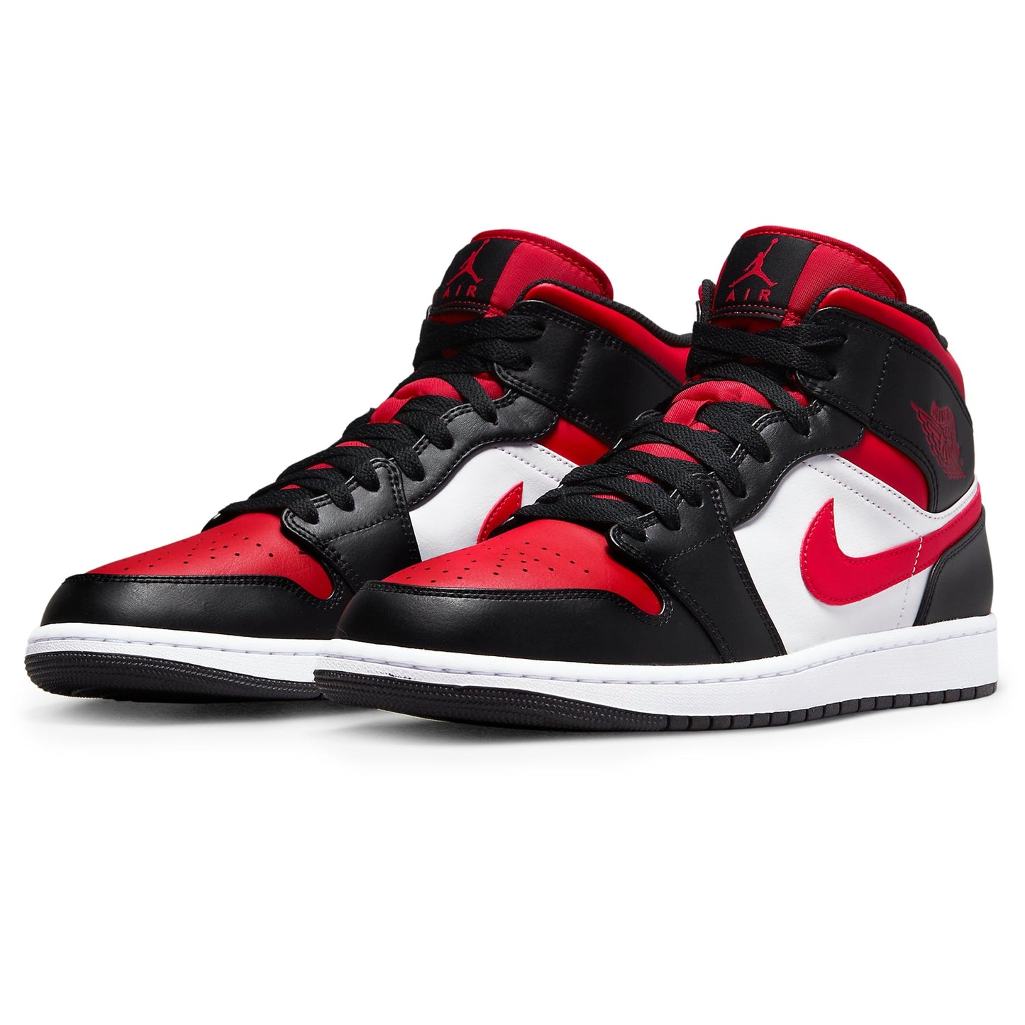 Jordan 1 Mid Fire Red Black M